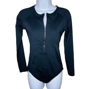 Athleta Cortes Long Sleeve One Piece Black